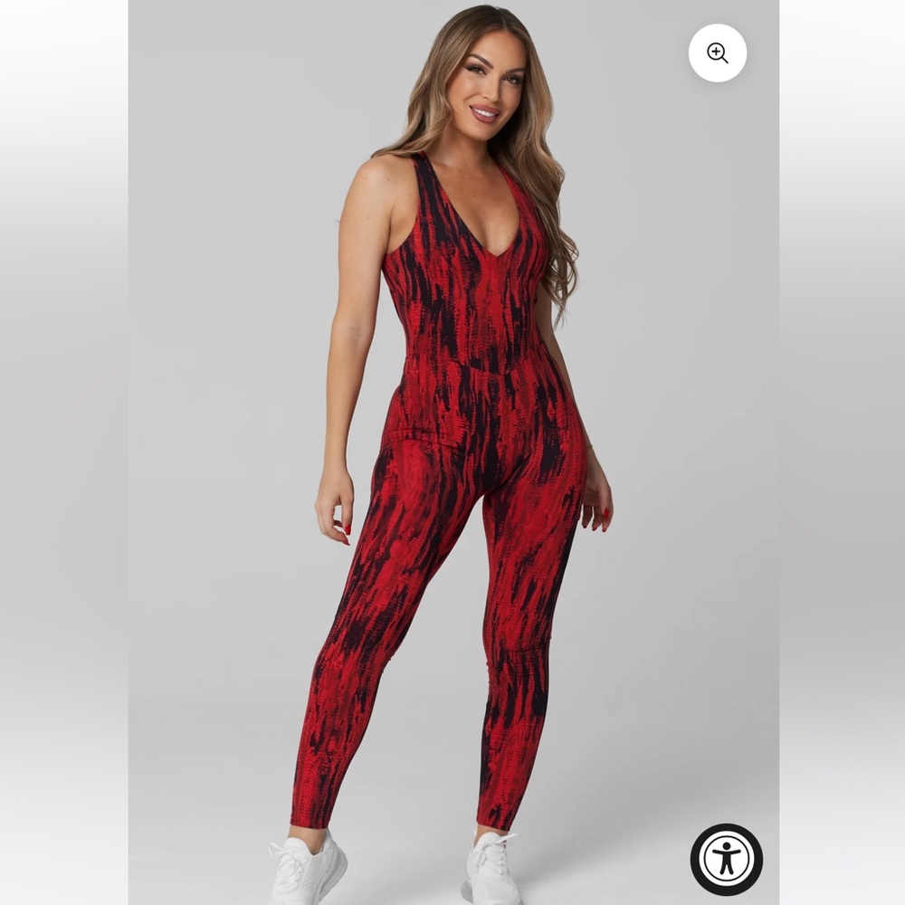 “LICI FIT”  Ignite Open Back Scrunch Legging Jumpsuit
